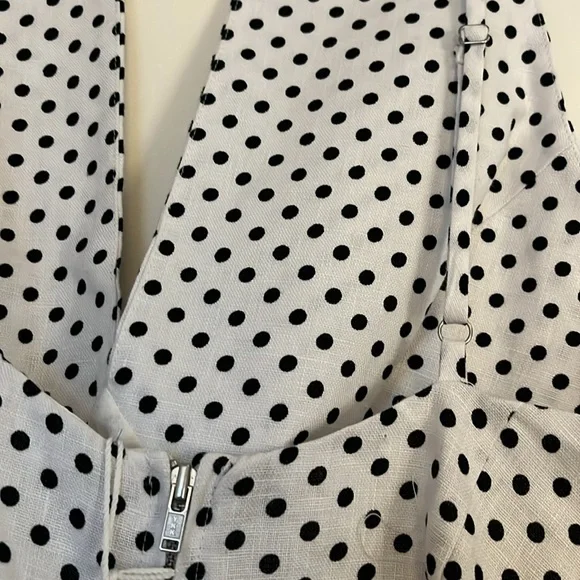 NWT Reformation Evette Linen Top in Eclipse Dot - Picture 5 of 9